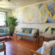 Peace Rose Painting transformative art in a Berkeley meditation center.