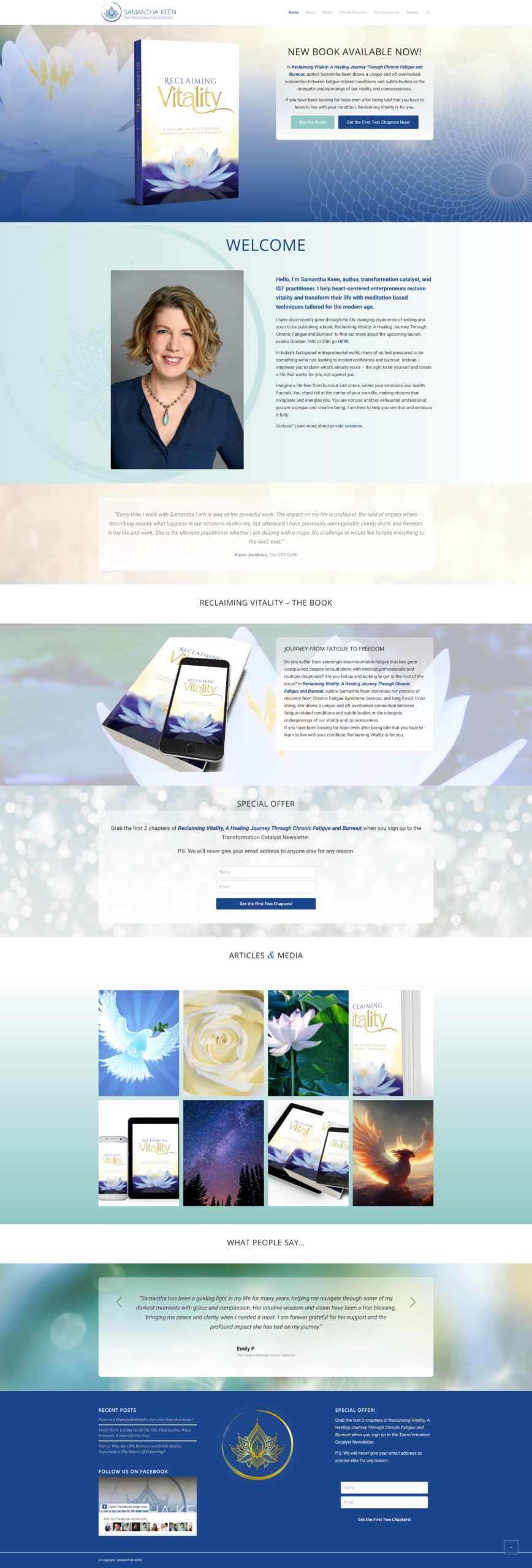 Website redesign after image - Samantha Keen Case study