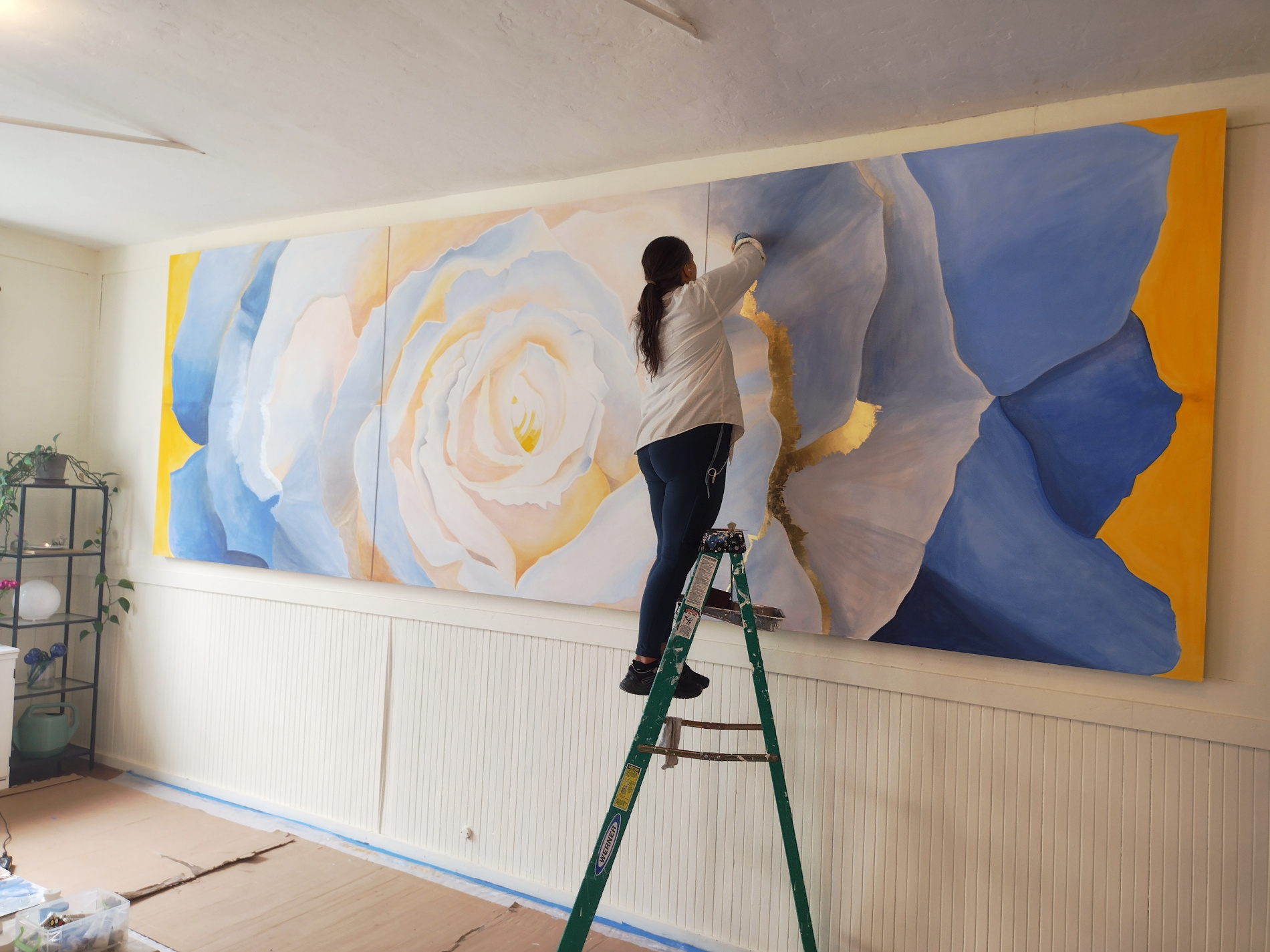 artist painting custom large-scale painting