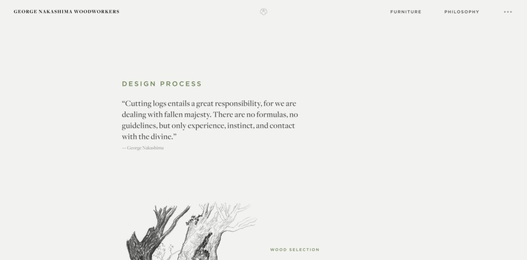 george_nakashima_woodworkers_design_process_pg Elegant web interface illustrating balance between visual beauty and usability in UX design